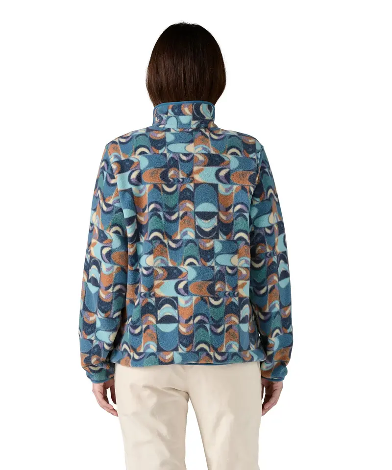 Patagonia Women's Lightweight Synchilla Snap-T Fleece - Swallowtail Geo / Still Blue 3
