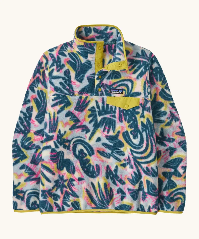 Patagonia Women's Lightweight Synchilla Snap-T Fleece - Wild Botanist / Tidal Teal 1