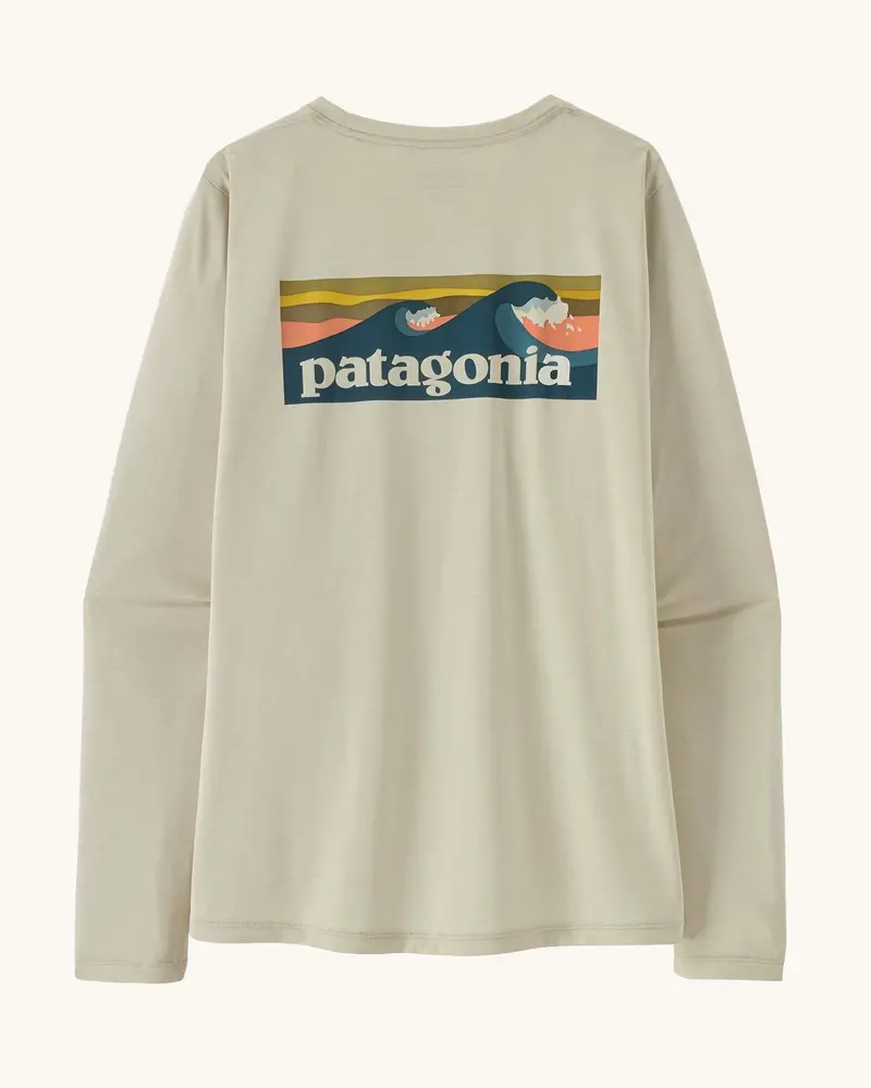 Patagonia Women's Long-Sleeved Capilene® Cool Daily Shirt - Boardshort White 1