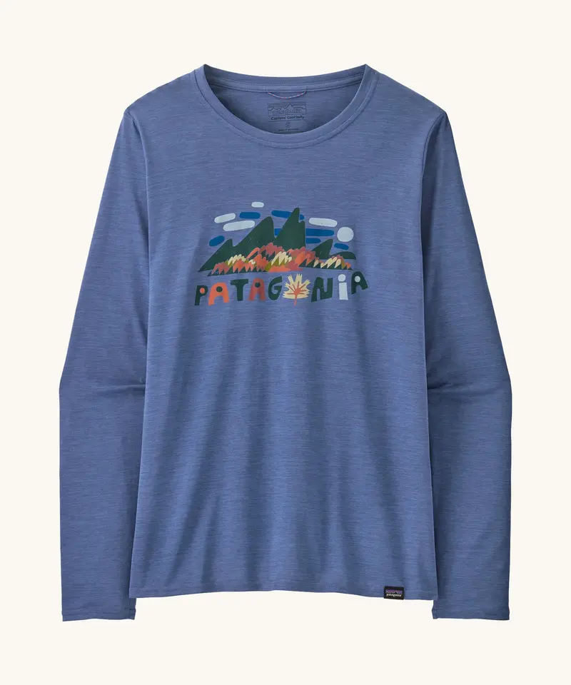 Patagonia Women's Long Sleeved Capilene Cool Shirt - Foliage: Current Blue X-Dye 1