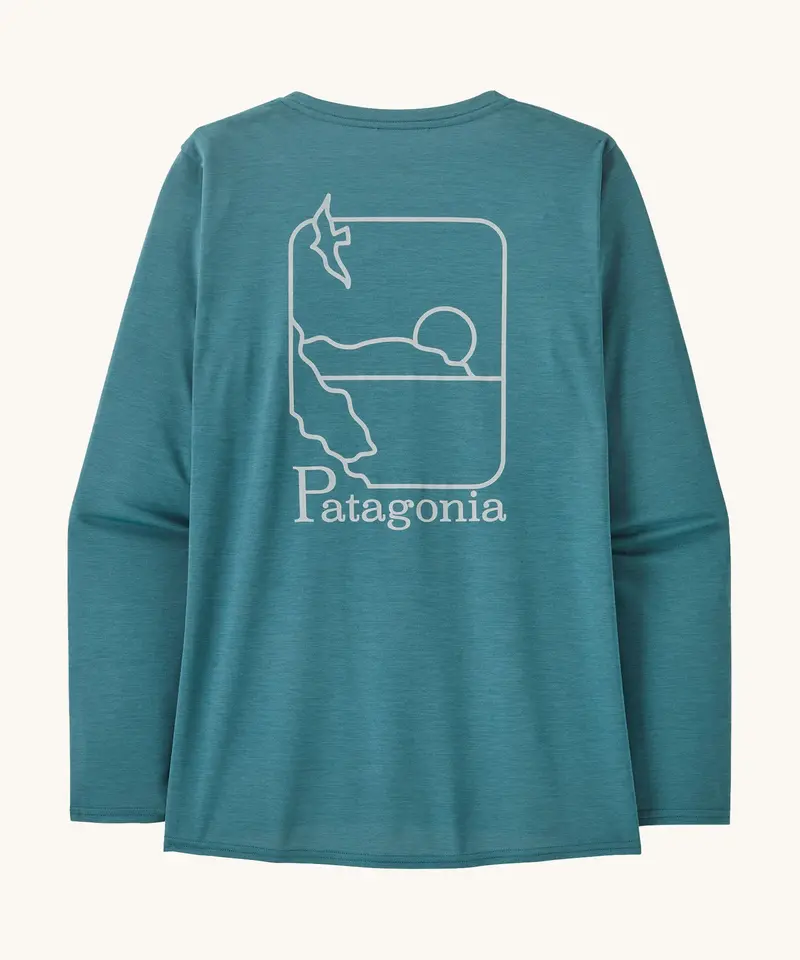 Patagonia Women's Long-Sleeved Capilene Cool - Swelldrifter / Wetland Blue X-Dye 1