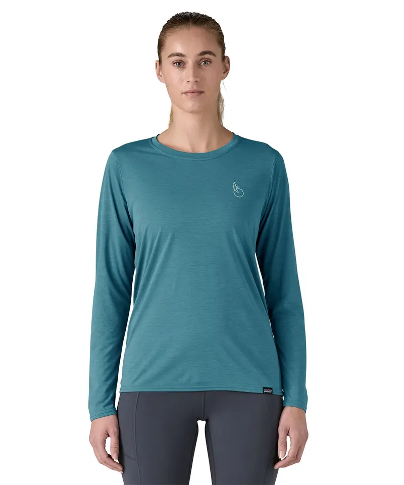 Patagonia Women's Long-Sleeved Capilene Cool - Swelldrifter / Wetland Blue X-Dye 3