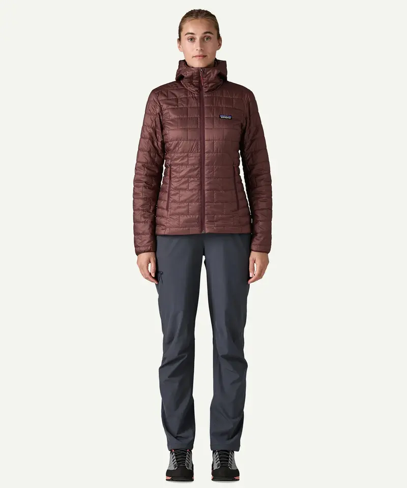 Patagonia Women's Nano Puff Hoody Jacket - Dark Ruby 3