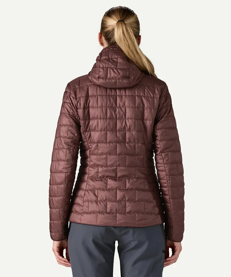 Patagonia Women's Nano Puff Hoody Jacket - Dark Ruby 4
