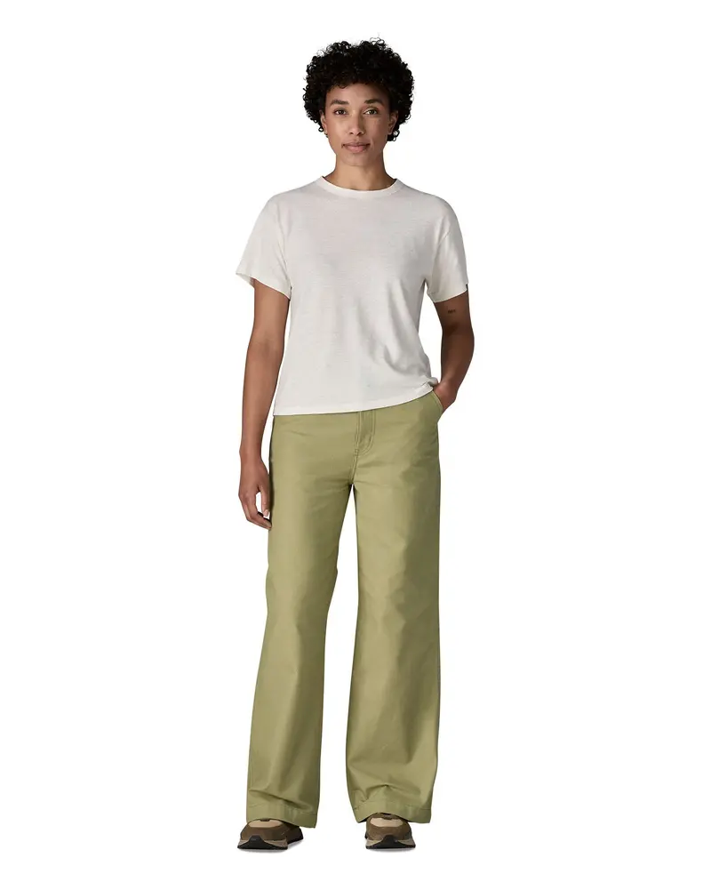 Patagonia Women's Point Reyes Canvas Wide Leg Pants - Gumtree Green 2