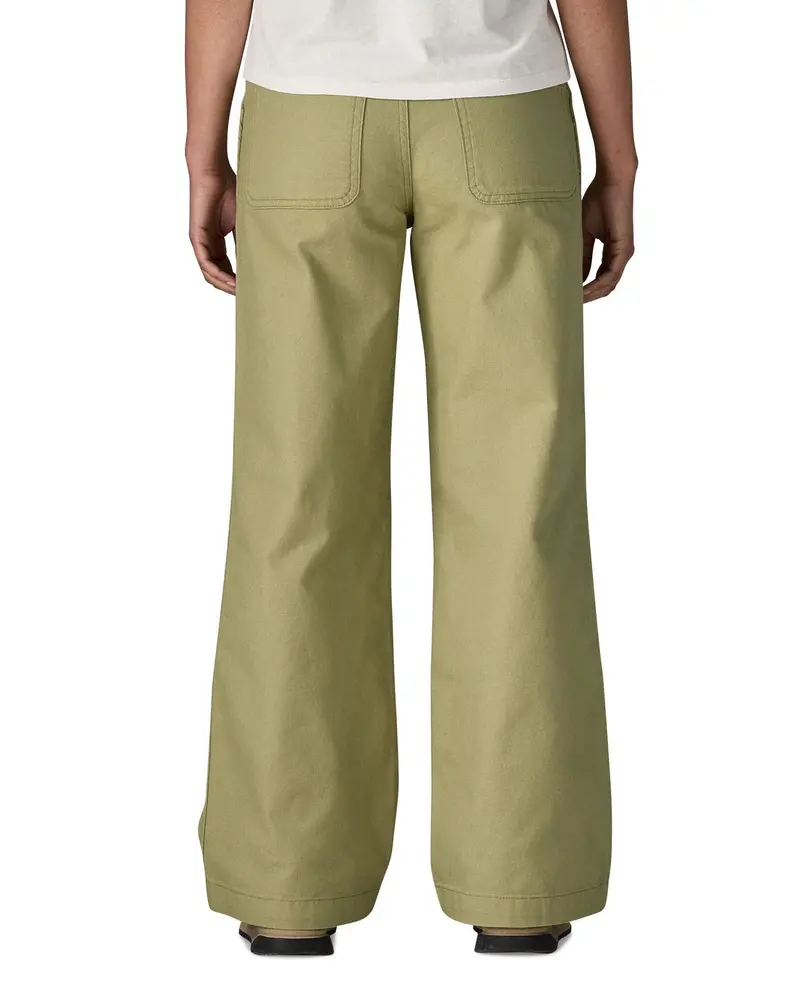Patagonia Women's Point Reyes Canvas Wide Leg Pants - Gumtree Green 6