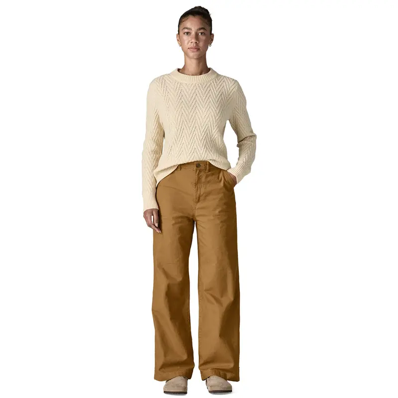 Patagonia Women's Point Reyes Canvas Wide Leg Pants - Nest Brown 2