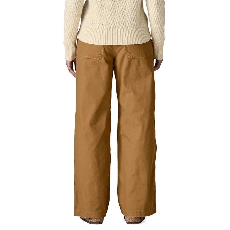 Patagonia Women's Point Reyes Canvas Wide Leg Pants - Nest Brown 4