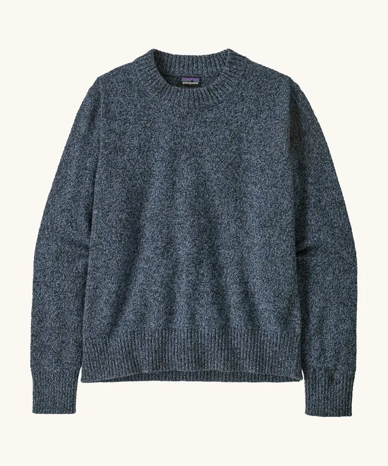 Patagonia Women's Recycled Wool-Blend Crewneck Sweater - Dappled / Sunken Blue 1