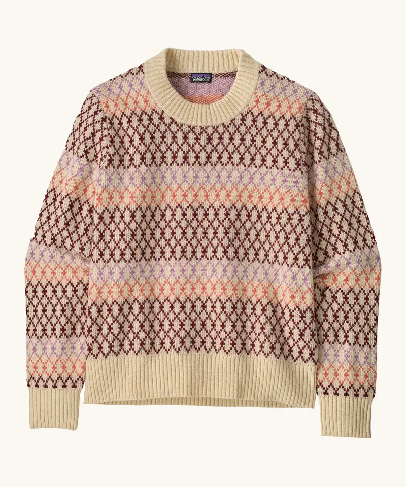 Patagonia Women's Recycled Wool-Blend Crewneck Sweater - Starlight / Dark Natural 1