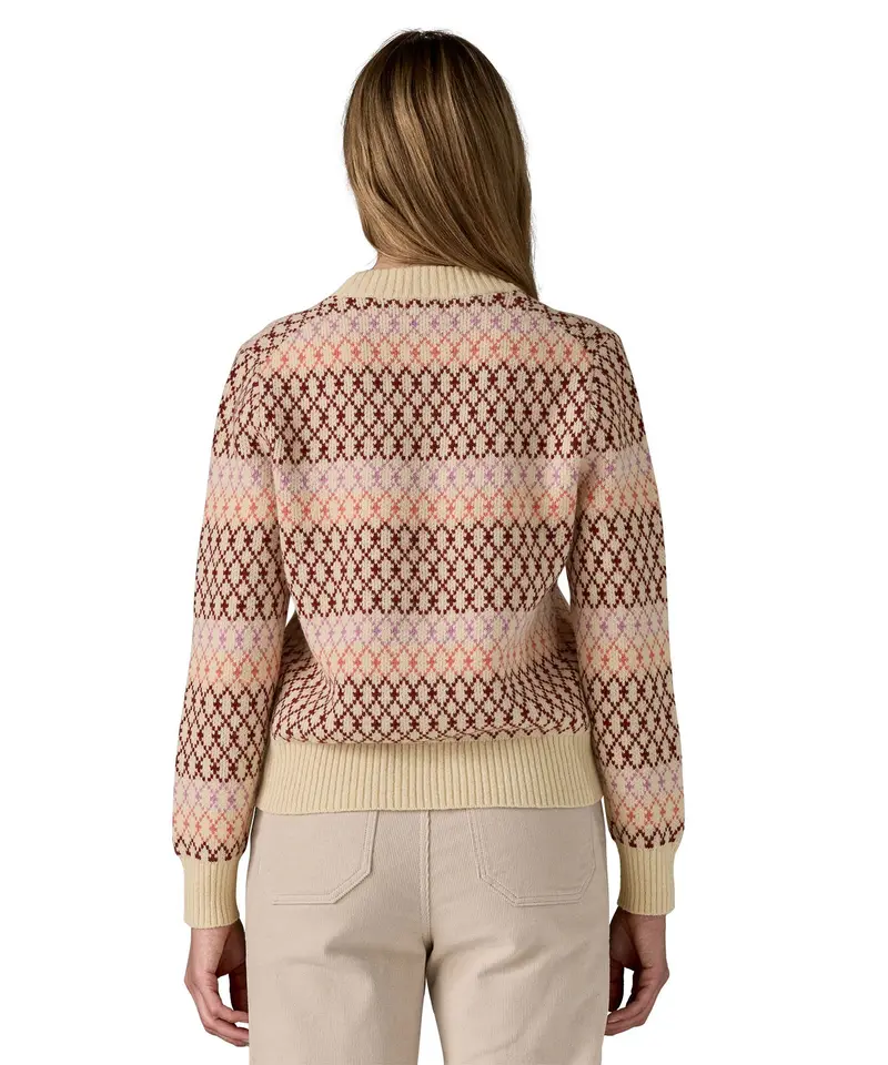 Patagonia Women's Recycled Wool-Blend Crewneck Sweater - Starlight / Dark Natural 3