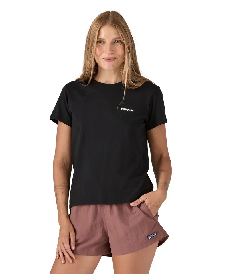 Patagonia Women's Responsibili-Tee - P-6 Logo / Black 3