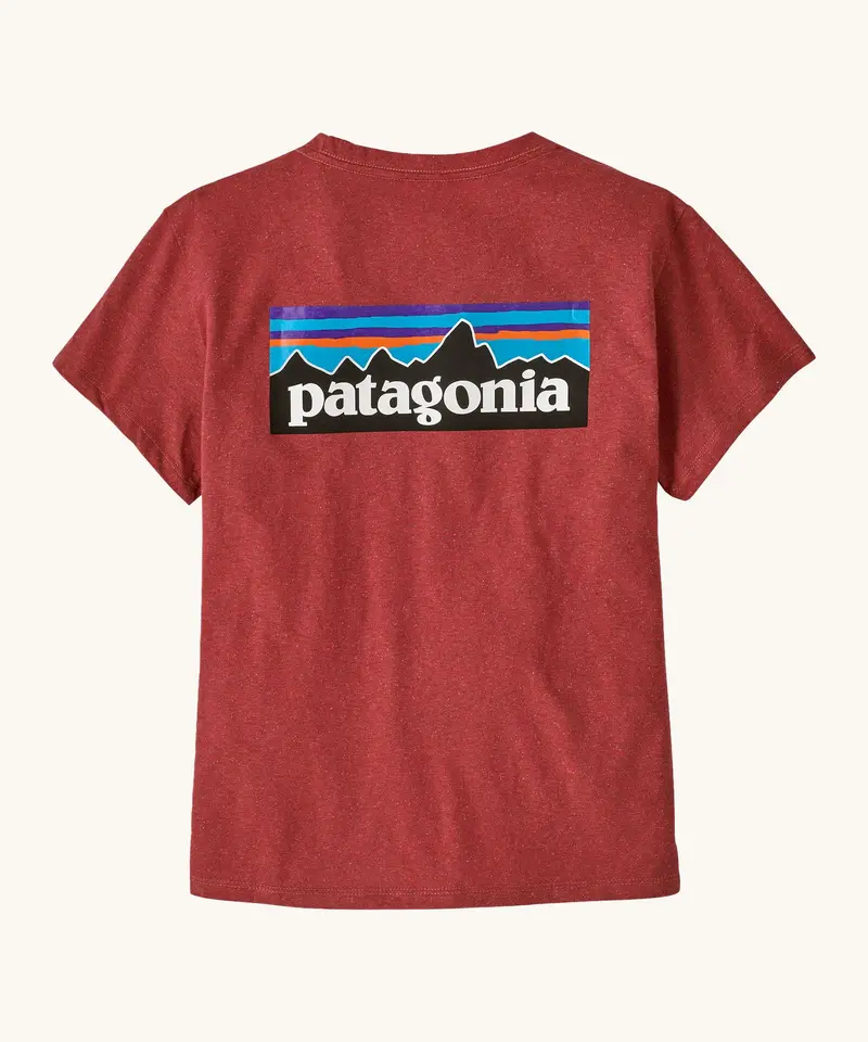 Patagonia Women's Responsibili-Tee - P-6 Logo / Potters Red 1