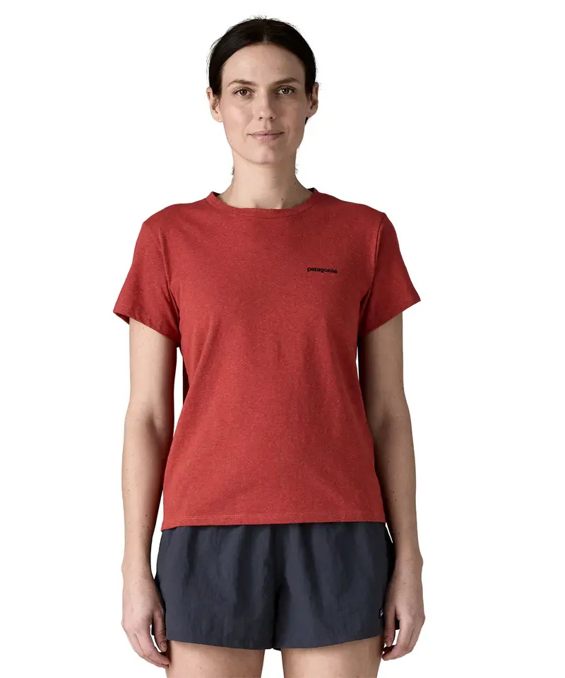Patagonia Women's Responsibili-Tee - P-6 Logo / Potters Red 3