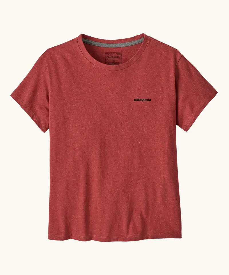 Patagonia Women's Responsibili-Tee - P-6 Logo / Potters Red 4
