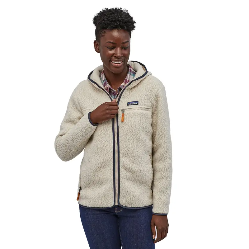 Patagonia Women's Retro Pile Fleece Hoody Jacket - Pelican 3
