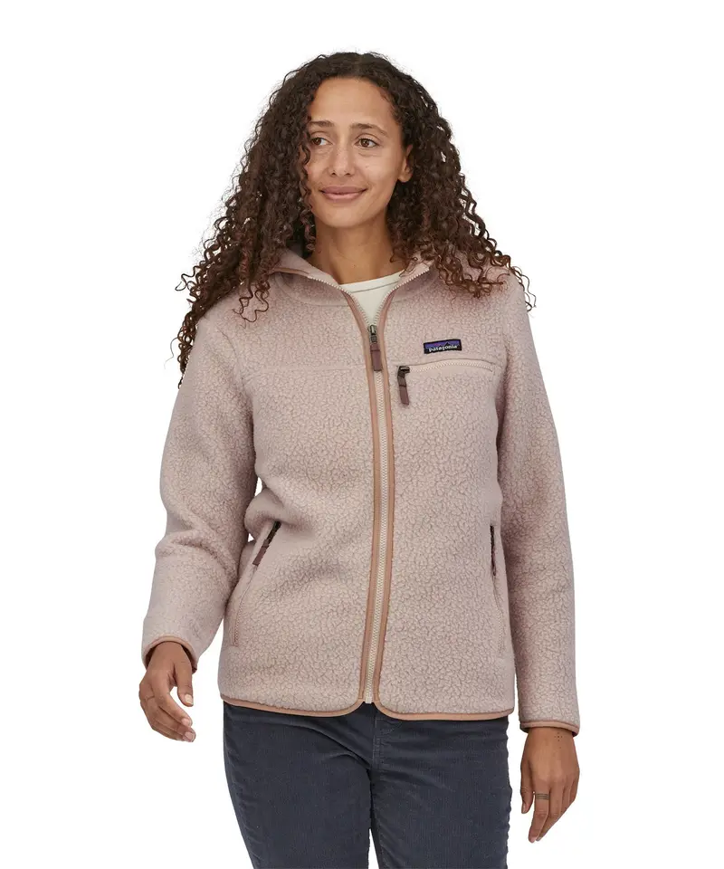 Patagonia Women's Retro Pile Fleece Hoody Jacket - Shroom Taupe 2