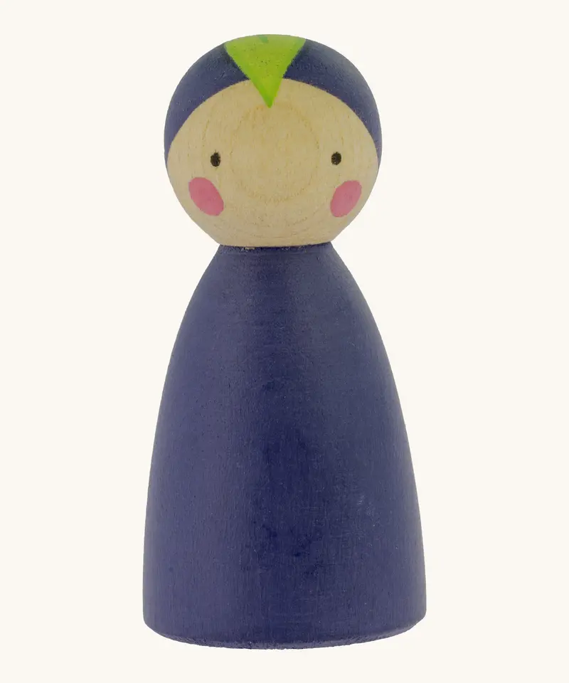 Peepul Aubergine Peg Doll 1