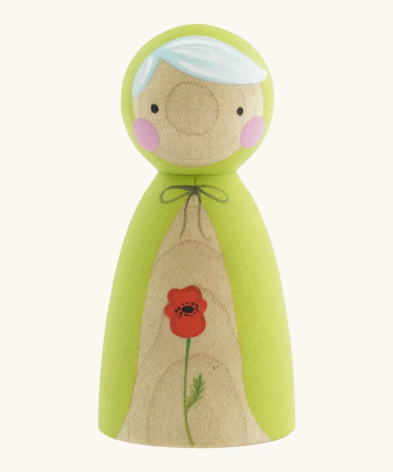 Peepul Red Poppy Peg Doll 1