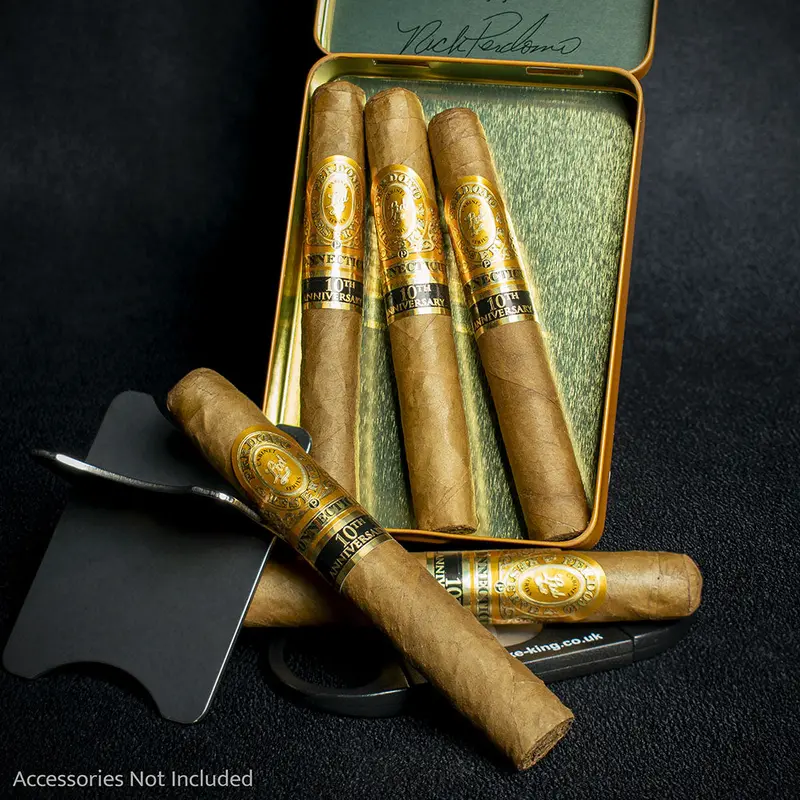 Perdomo 10Th Anniversary Connecticut Nicaraguan Puritos Cigars - Tin Of 5 2