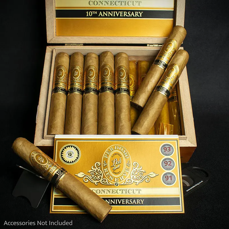 Perdomo 10Th Anniversary Connecticut Super Toro Cigars - Box Of 25 1