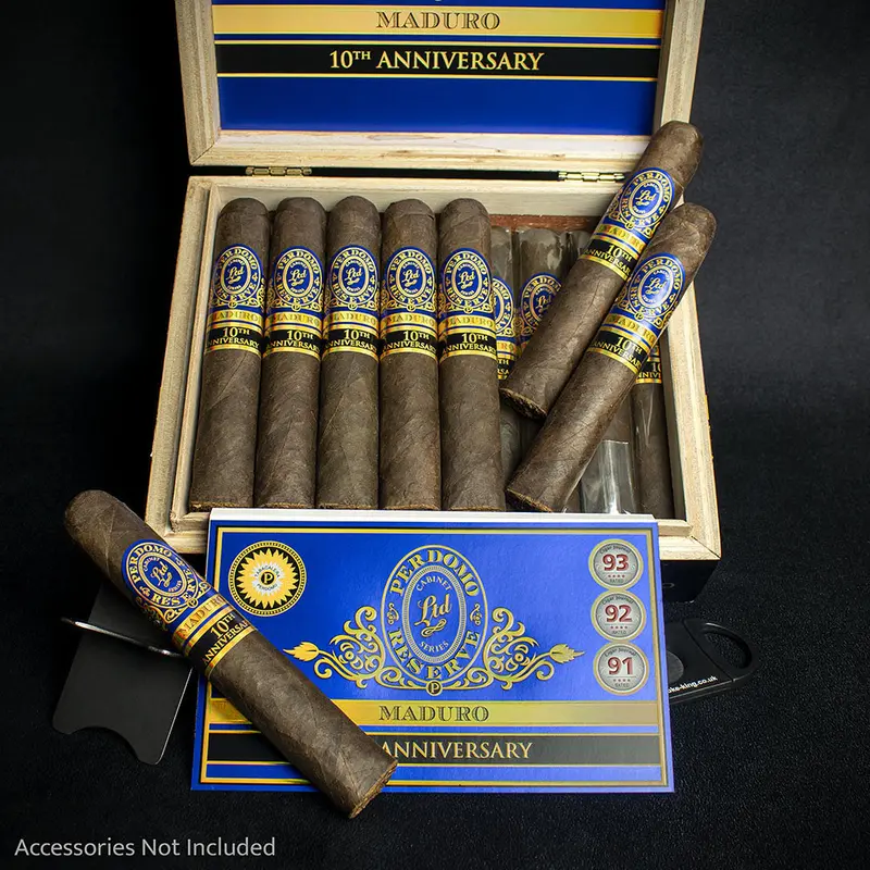 Perdomo 10Th Anniversary Maduro Super Toro Cigars - Box Of 25 1