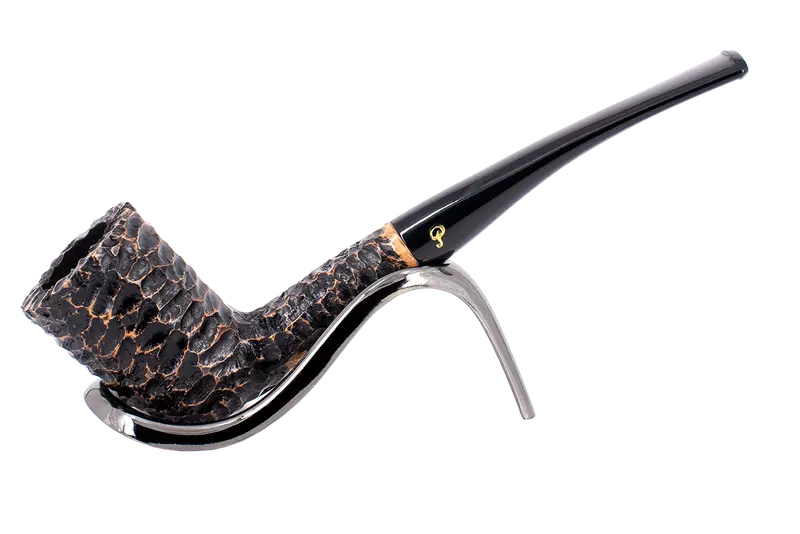 Peterson Of Dublin Aran Rusticated Briar Smoking Pipe - Shape No.124 1