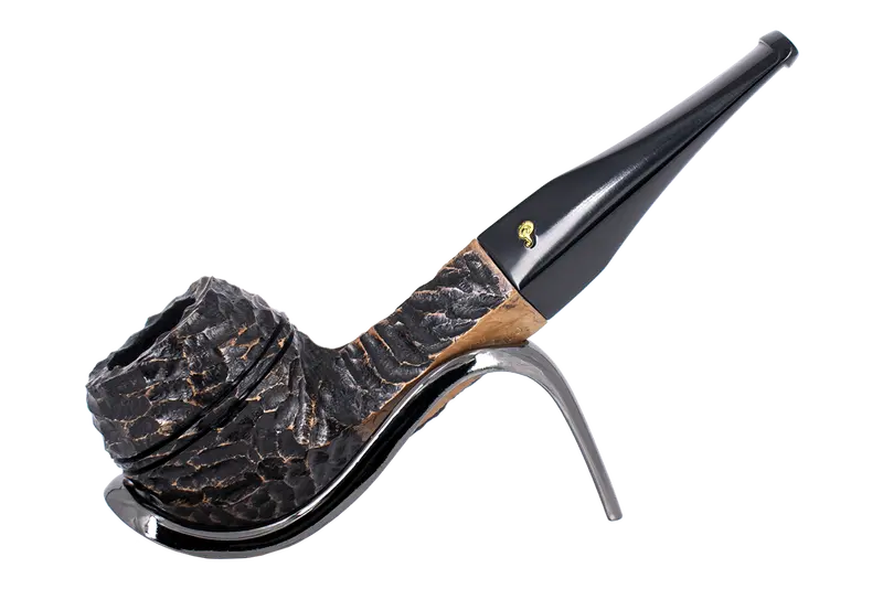 Peterson Of Dublin Aran Rusticated Briar Smoking Pipe - Shape No.150 1