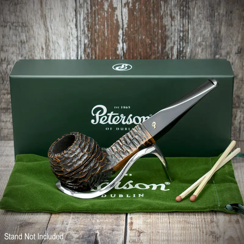 Peterson Of Dublin Aran Rusticated Briar Smoking Pipe - Shape No.150 2