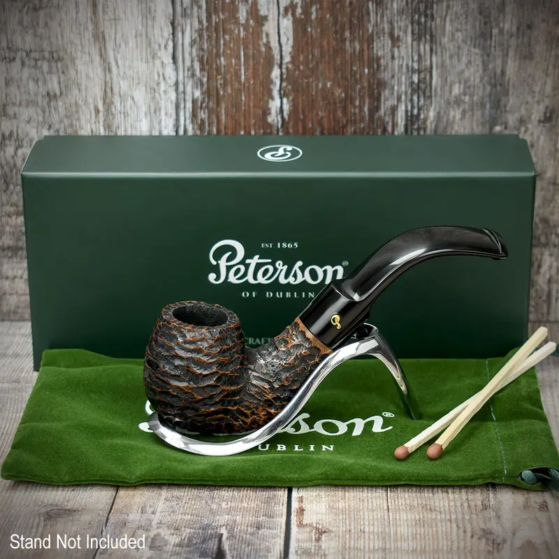 Peterson Of Dublin Aran Rusticated Briar Smoking Pipe - Shape No.221 2