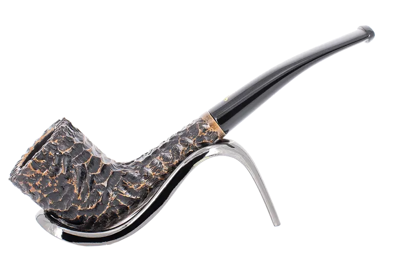 Peterson Of Dublin Aran Rusticated Briar Smoking Pipe - Shape No.268 1