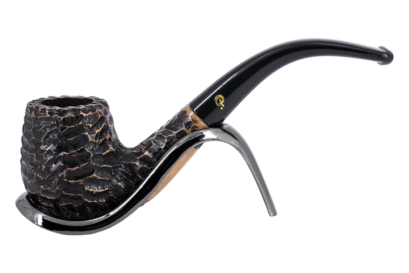 Peterson Of Dublin Aran Rusticated Briar Smoking Pipe - Shape No.65 1