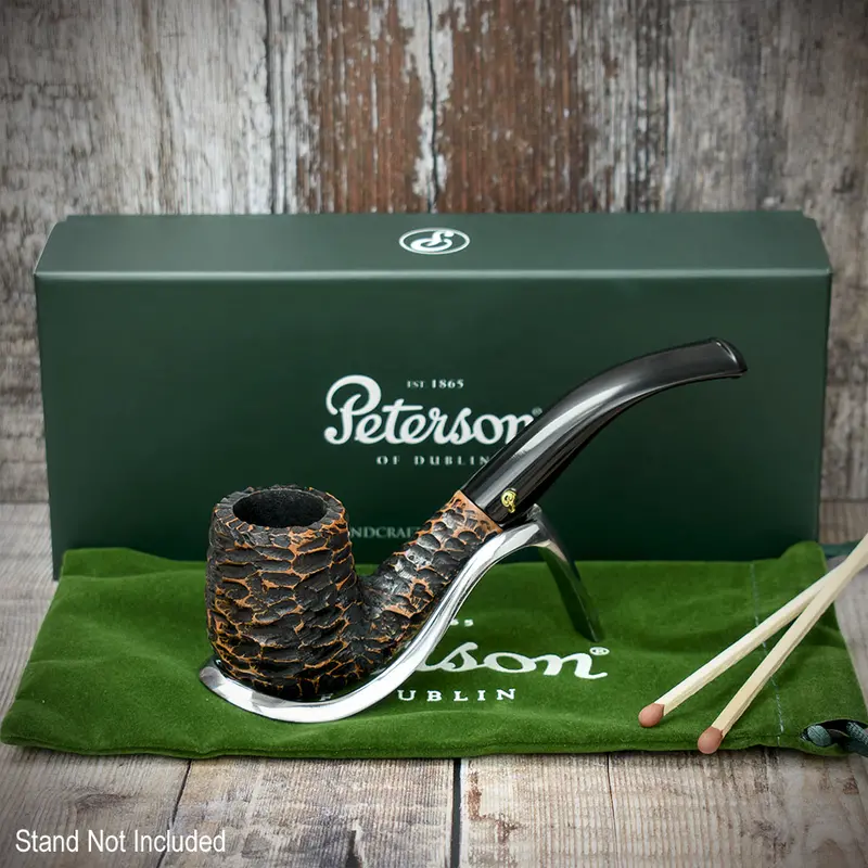 Peterson Of Dublin Aran Rusticated Briar Smoking Pipe - Shape No.65 2