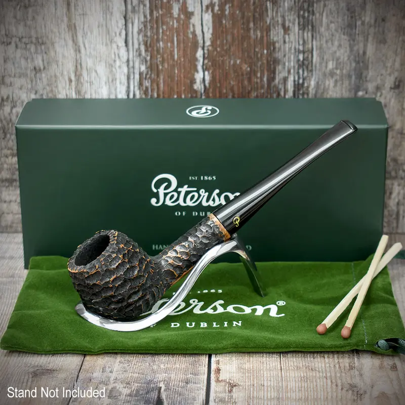 Peterson Of Dublin Aran Rusticated Briar Smoking Pipe - Shape No.86 2