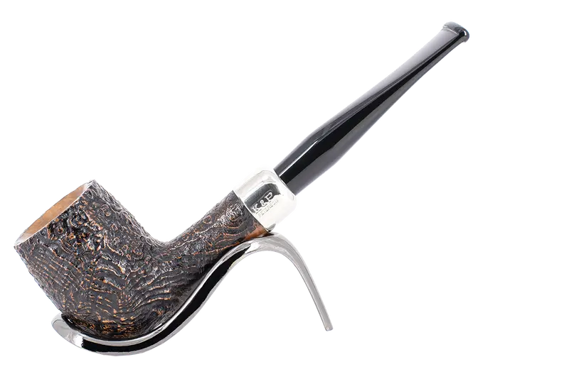 Peterson Of Dublin Arklow Sandblasted Briar Smoking Pipe - Shape 107 9Mm 1