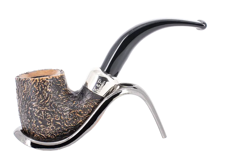 Peterson Of Dublin Arklow Sandblasted Briar Smoking Pipe - Shape 338 - 9Mm 1