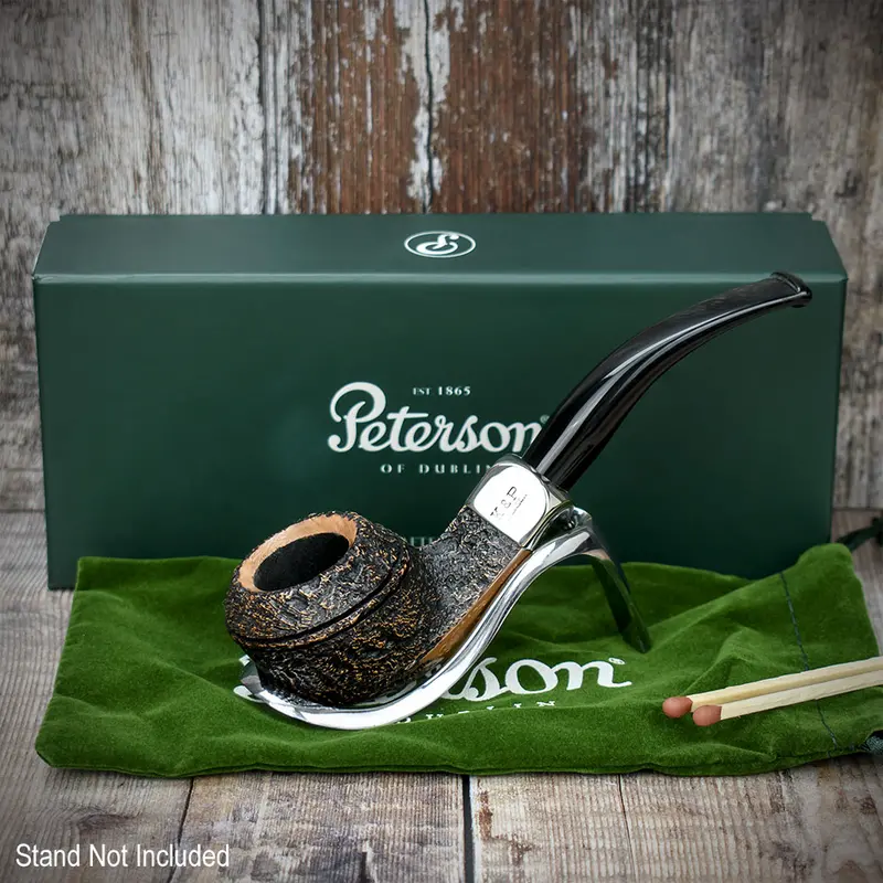 Peterson Of Dublin Arklow Sandblasted Briar Smoking Pipe - Shape 80S - 9Mm 1