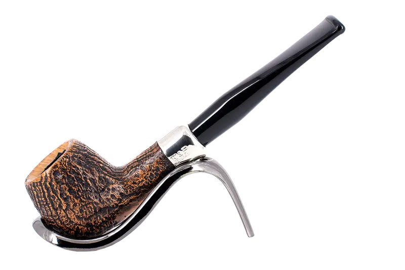Peterson Of Dublin Arklow Sandblasted Briar Smoking Pipe - Shape 87 9Mm 1