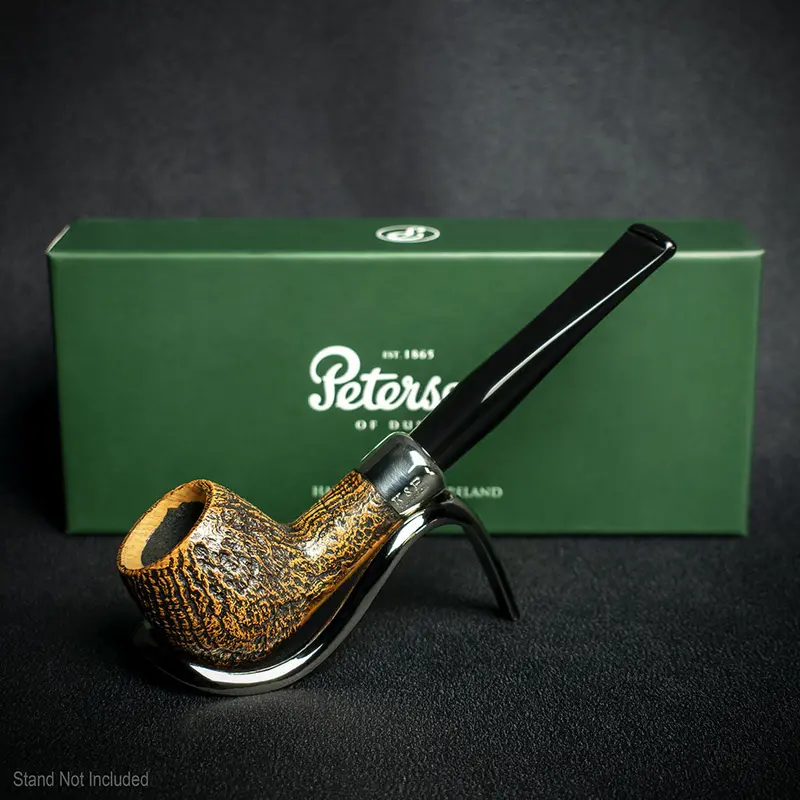 Peterson Of Dublin Arklow Sandblasted Briar Smoking Pipe - Shape 87 9Mm 2