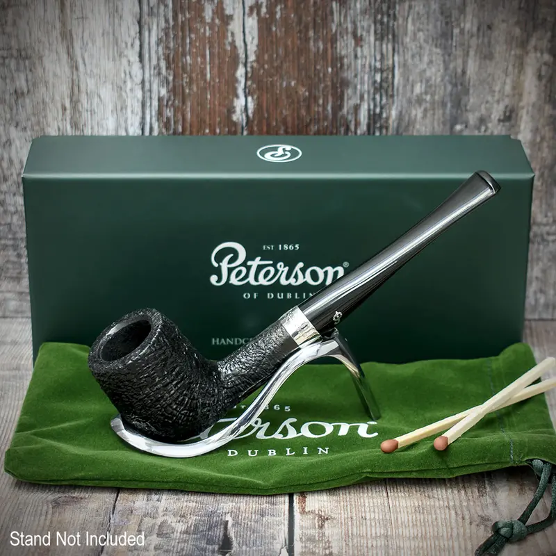 Peterson Of Dublin Cara Sandblasted Briar Smoking Pipe - Shape 15 1