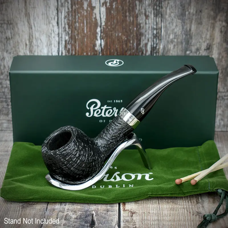 Peterson Of Dublin Cara Sandblasted Briar Smoking Pipe - Shape 408 1