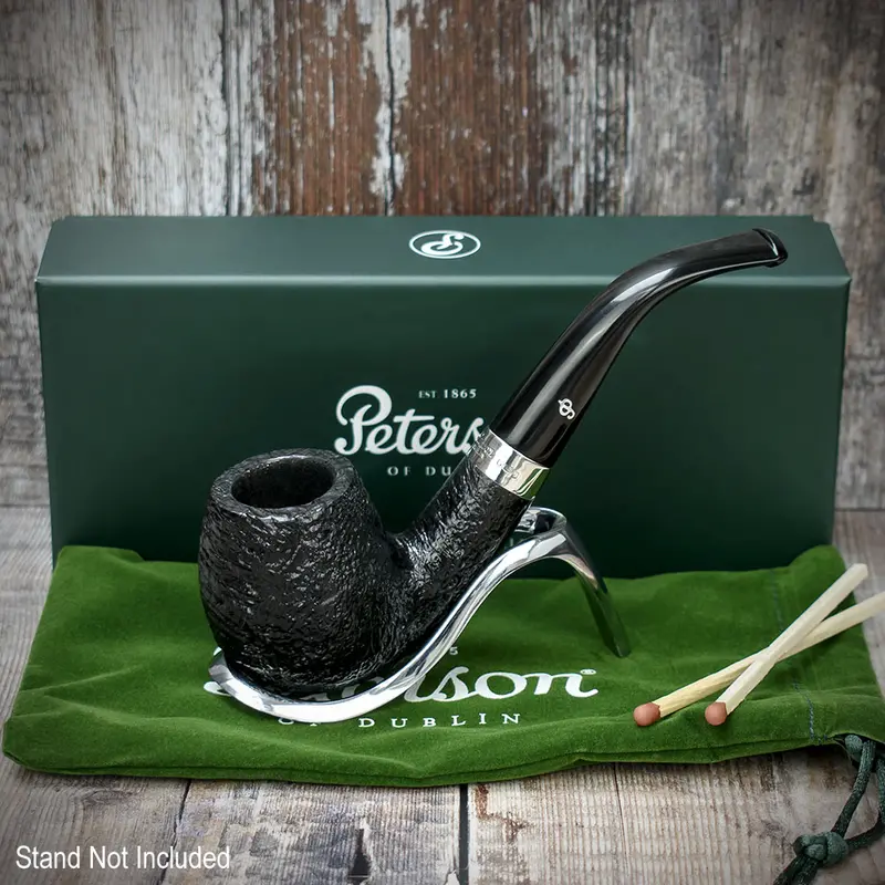 Peterson Of Dublin Cara Sandblasted Briar Smoking Pipe - Shape 68 1