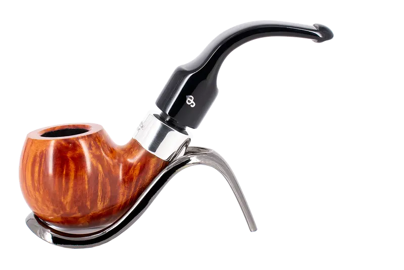 Peterson Of Dublin Deluxe System 3S Smooth Briar Smoking Pipe - Bent Apple 1