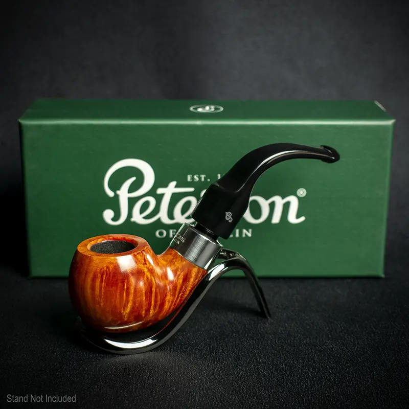 Peterson Of Dublin Deluxe System 3S Smooth Briar Smoking Pipe - Bent Apple 2