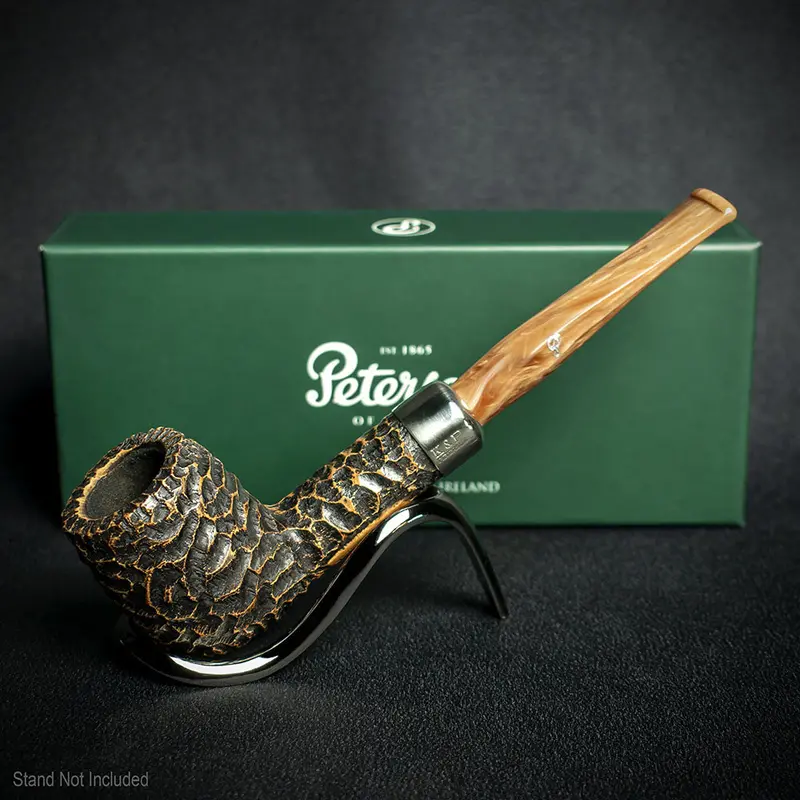 Peterson Of Dublin Derry Rusticated Briar Smoking Pipe - Shape 106 - 9Mm 2