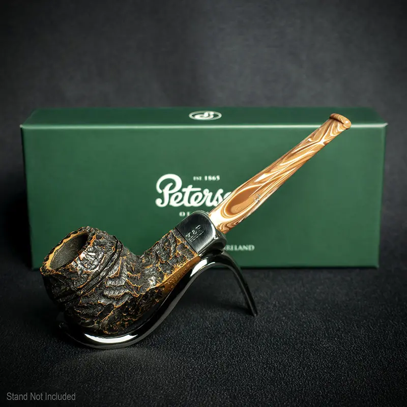 Peterson Of Dublin Derry Rusticated Briar Smoking Pipe - Shape 150 - 9Mm 2