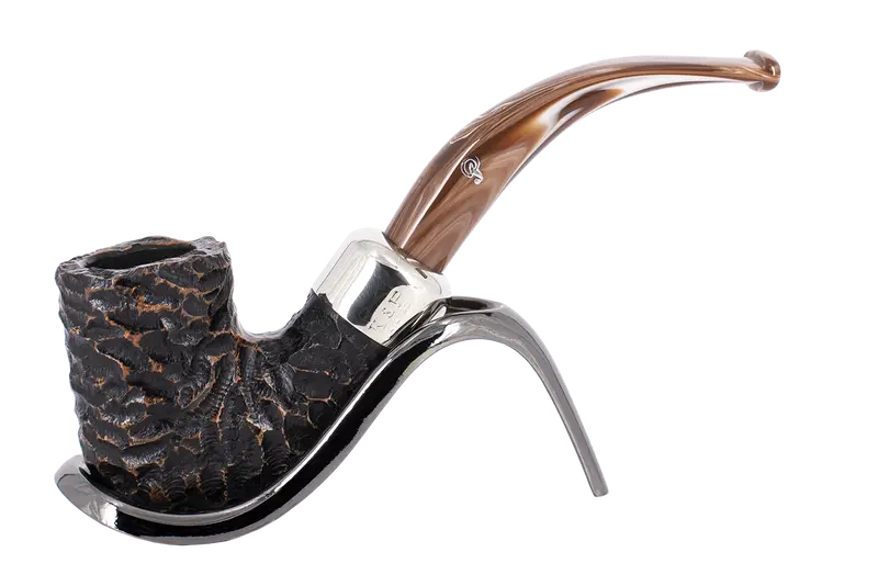Peterson Of Dublin Derry Rusticated Briar Smoking Pipe - Shape 338 - 9Mm 1