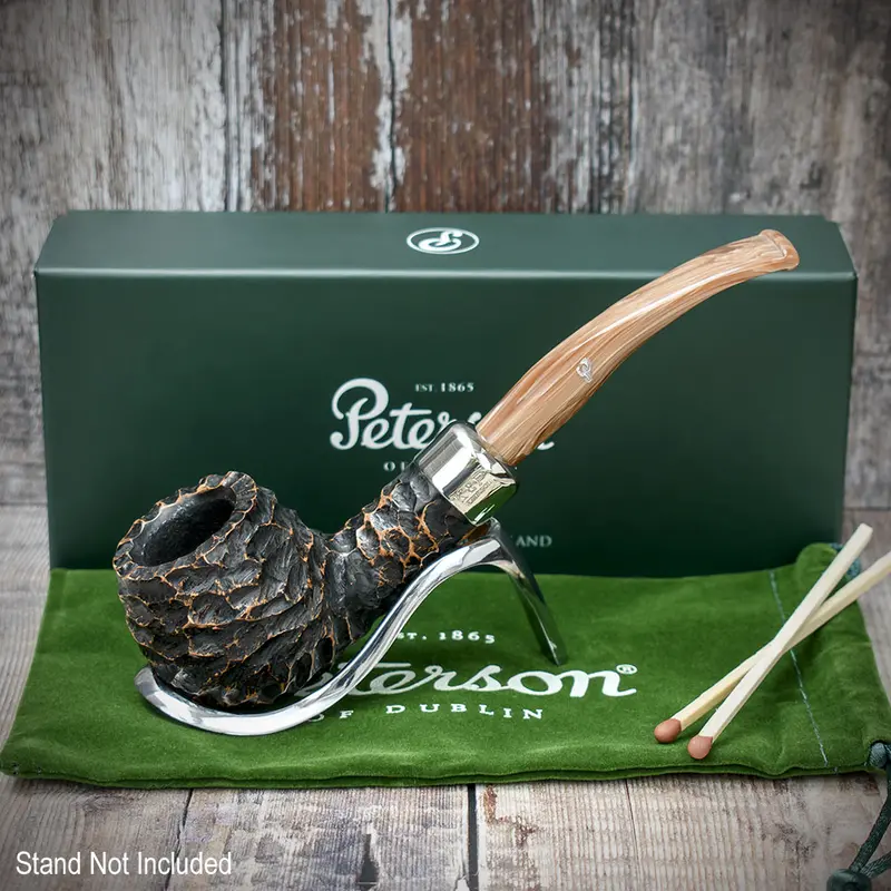 Peterson Of Dublin Derry Rusticated Briar Smoking Pipe - Shape 408 - 9Mm 2