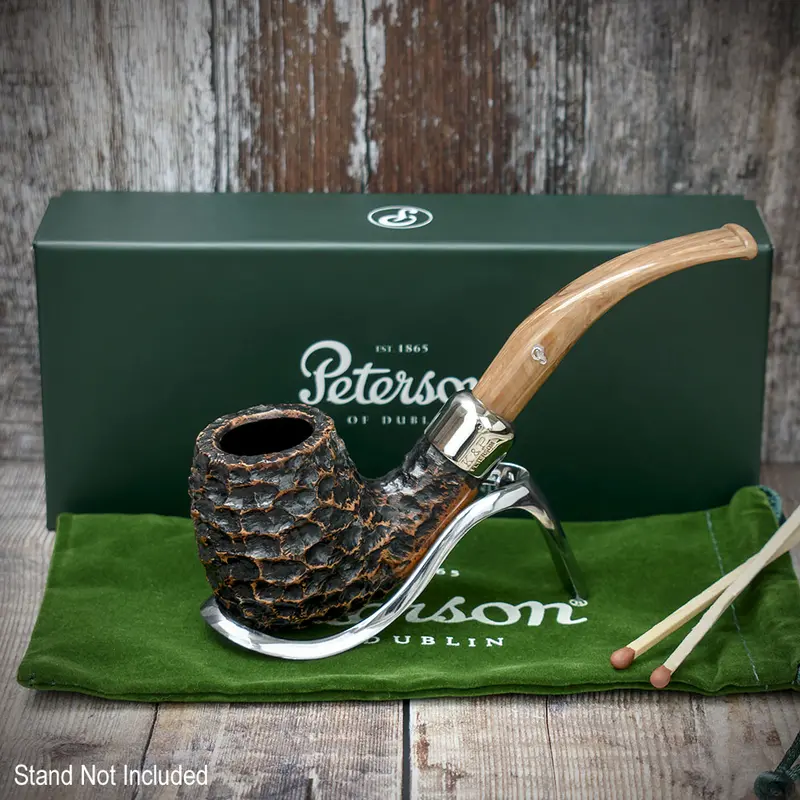 Peterson Of Dublin Derry Rusticated Briar Smoking Pipe - Shape 68 - 9Mm 2
