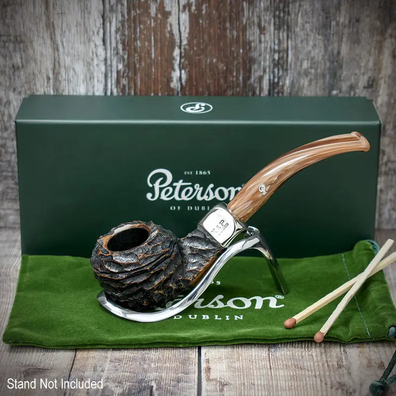 Peterson Of Dublin Derry Rusticated Briar Smoking Pipe - Shape 80S - 9Mm 2